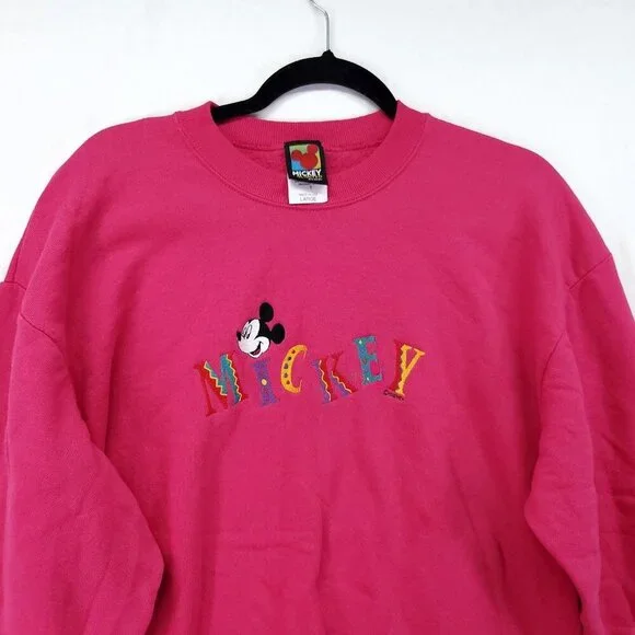 Vintage 90s Mickey Mouse Unlimited Crewneck Sweatshirt Size Large USA Fleece